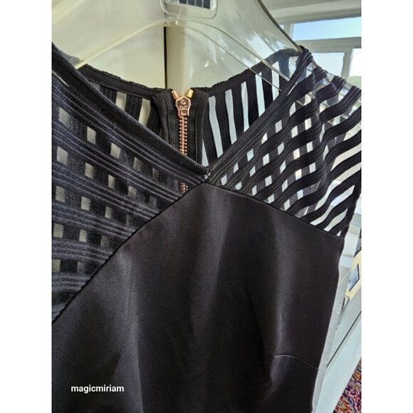 BNWT TED BAKER LONDON LUCETTE MESH DETAIL BODYCON DRESS black - Picture 12 of 16